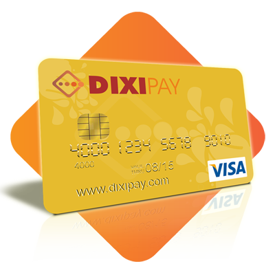DIXIPAY Visa Prepaid Card