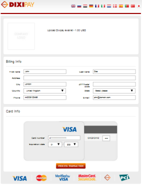 DIXIPAY Hosted Payment Page